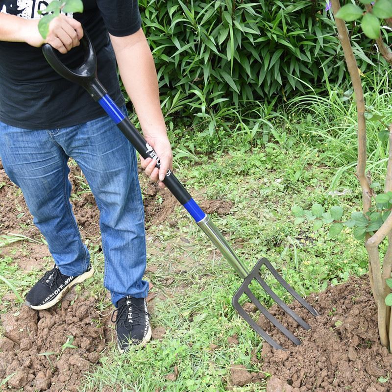 Steel forged digging fork