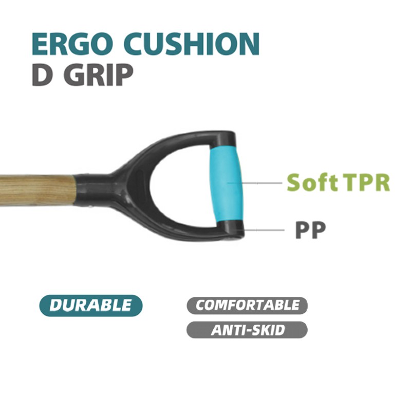 Ash wooden handle with Ergo-cushion D-shaped end grip